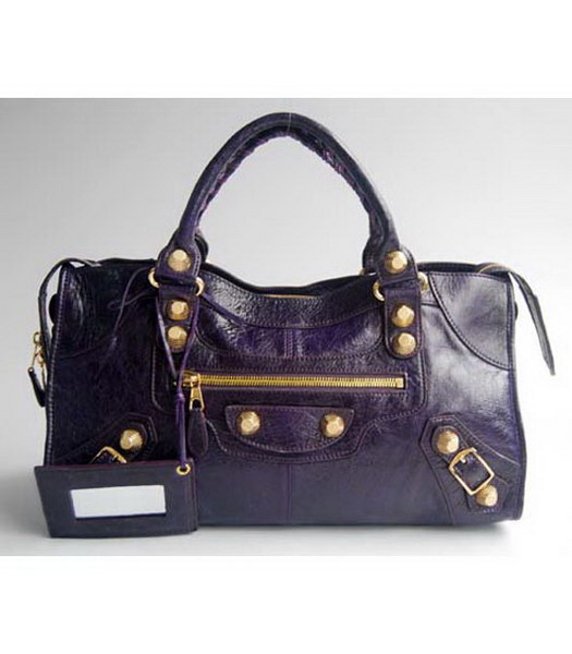 Balenciaga Classic Viola in pelle di borsa